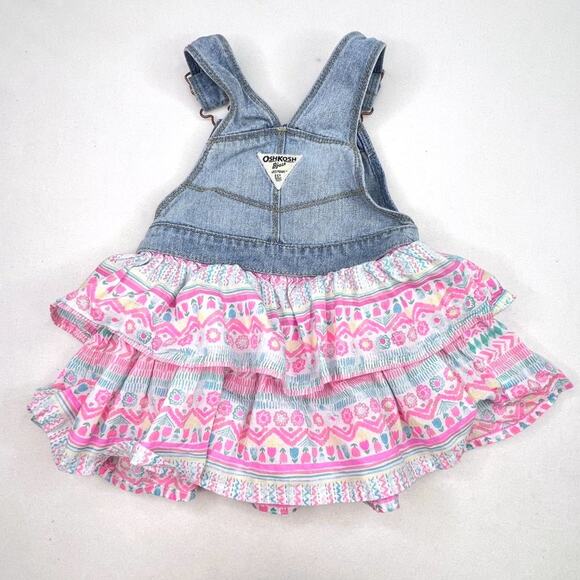 OshKosh B'gosh Denim Ruffle Overall Dress - Picture 8 of 9